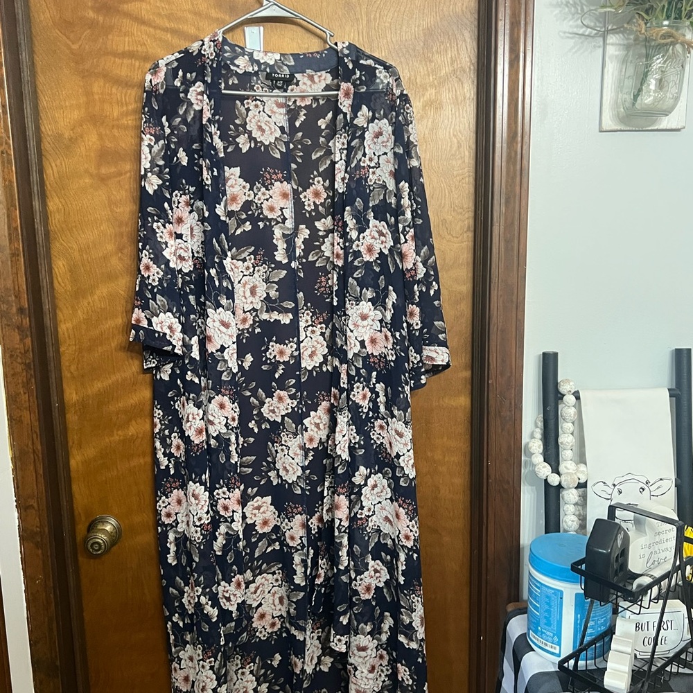 Floral Navy Kimono